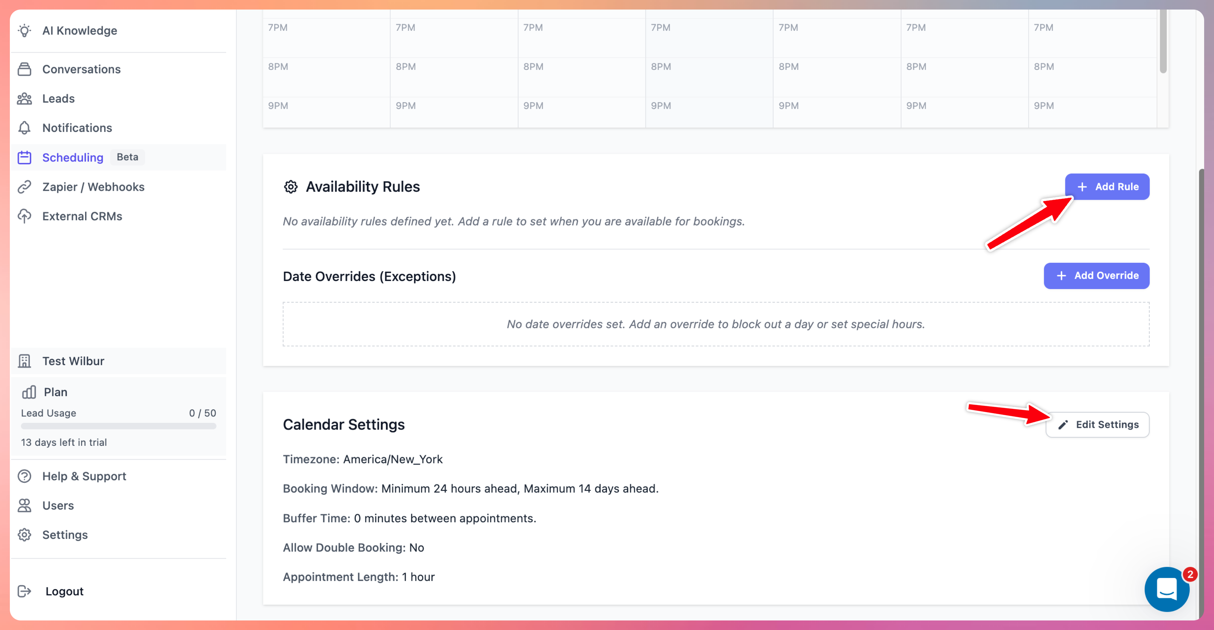 How to use LeadTruffle Scheduling (Beta) screenshot 1